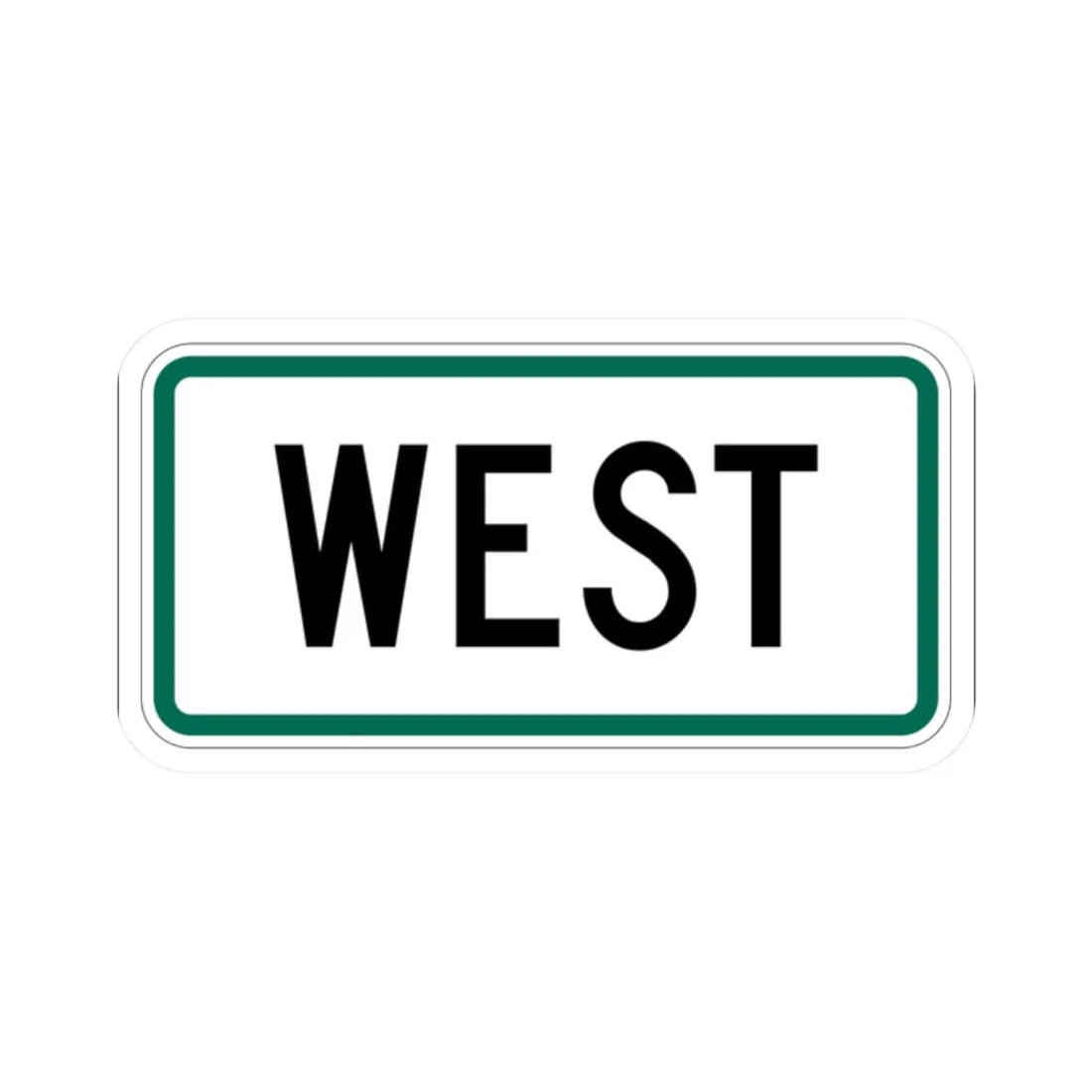 West plate small South Dakota (South Dakota) (Road Sign) STICKER Vinyl Kiss-Cut Decal 2 Inch White - The Sticker Space