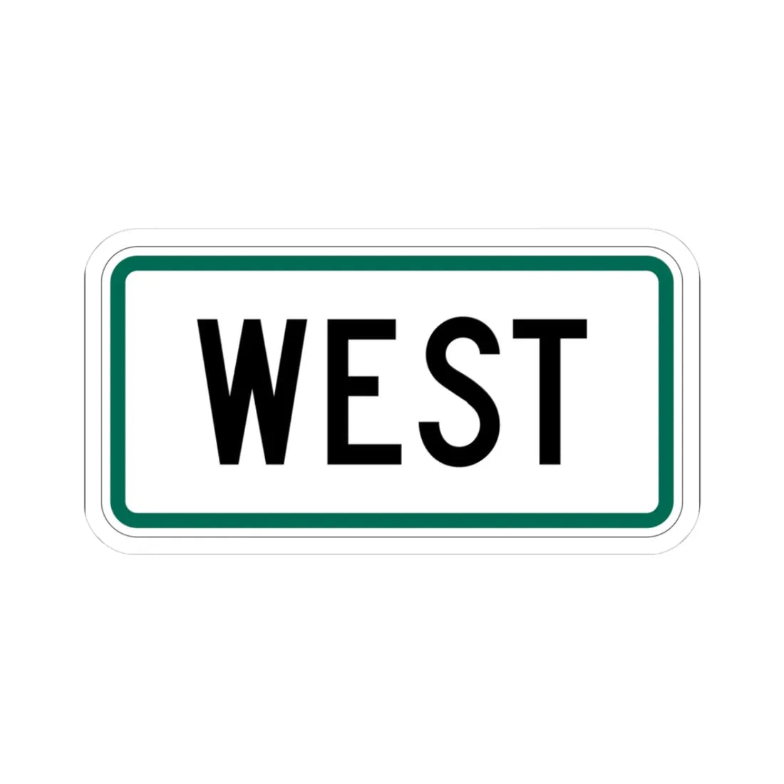 West plate small South Dakota (South Dakota) (Road Sign) STICKER Vinyl Kiss-Cut Decal 3 Inch White - The Sticker Space