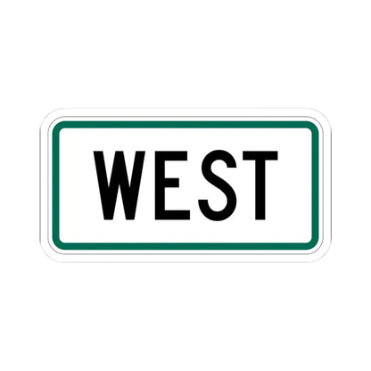 West plate small South Dakota (South Dakota) (Road Sign) STICKER Vinyl Kiss-Cut Decal 3 Inch White - The Sticker Space