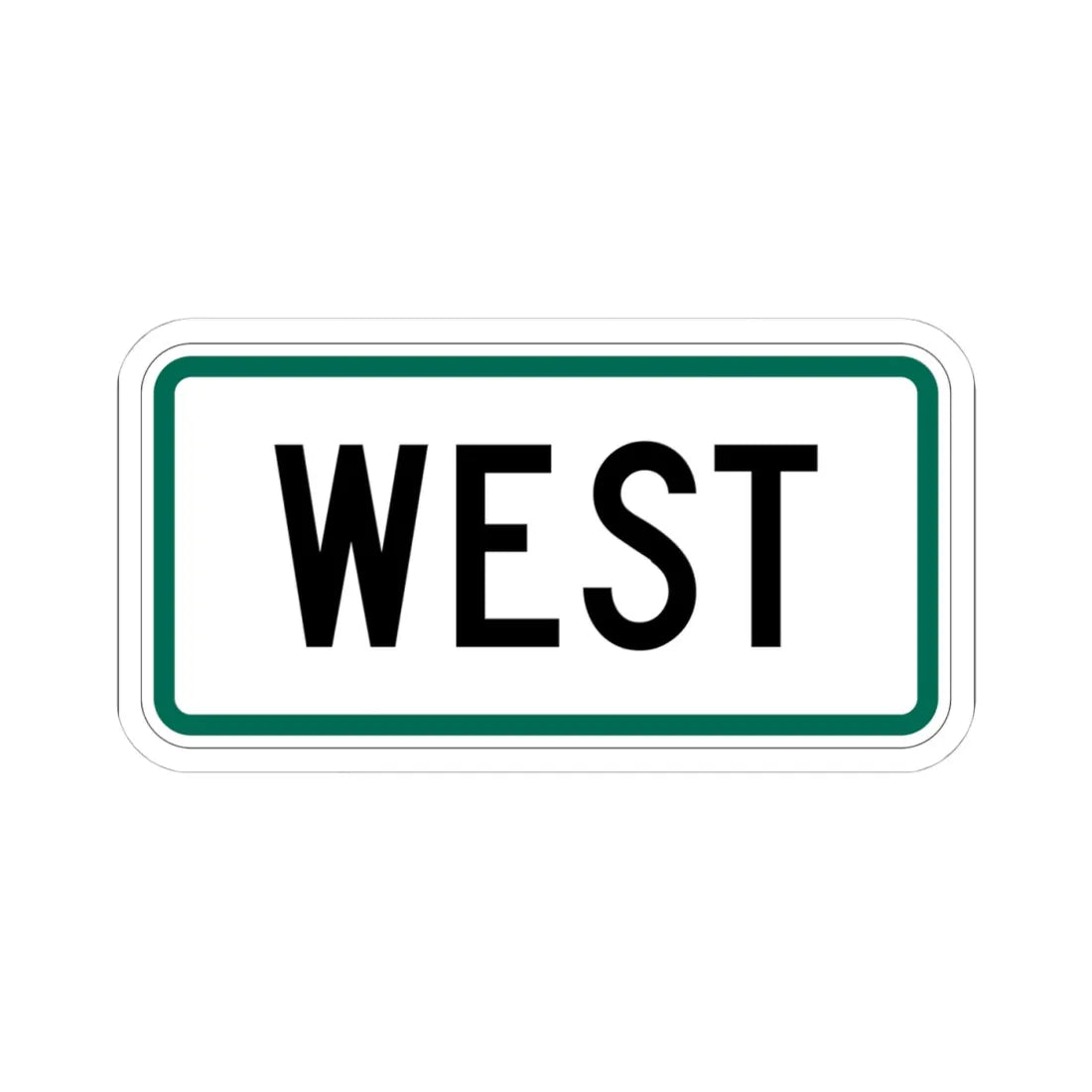 West plate small South Dakota (South Dakota) (Road Sign) STICKER Vinyl Kiss-Cut Decal 4 Inch White - The Sticker Space