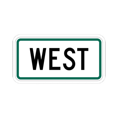 West plate small South Dakota (South Dakota) (Road Sign) STICKER Vinyl Kiss-Cut Decal 4 Inch White - The Sticker Space