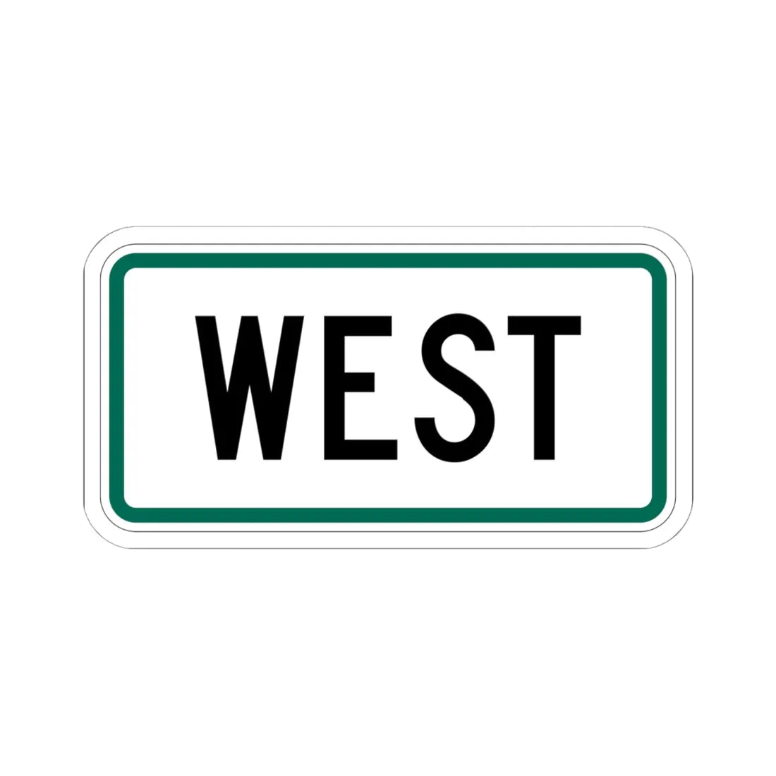 West plate small South Dakota (South Dakota) (Road Sign) STICKER Vinyl Kiss-Cut Decal 6 Inch White - The Sticker Space