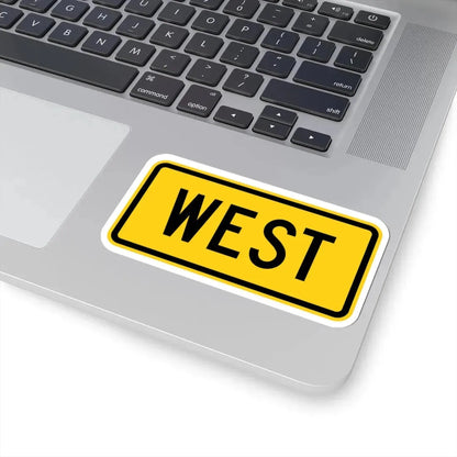 West plate small Wyoming (Wyoming) (Road Sign) STICKER Vinyl Kiss-Cut Decal - The Sticker Space