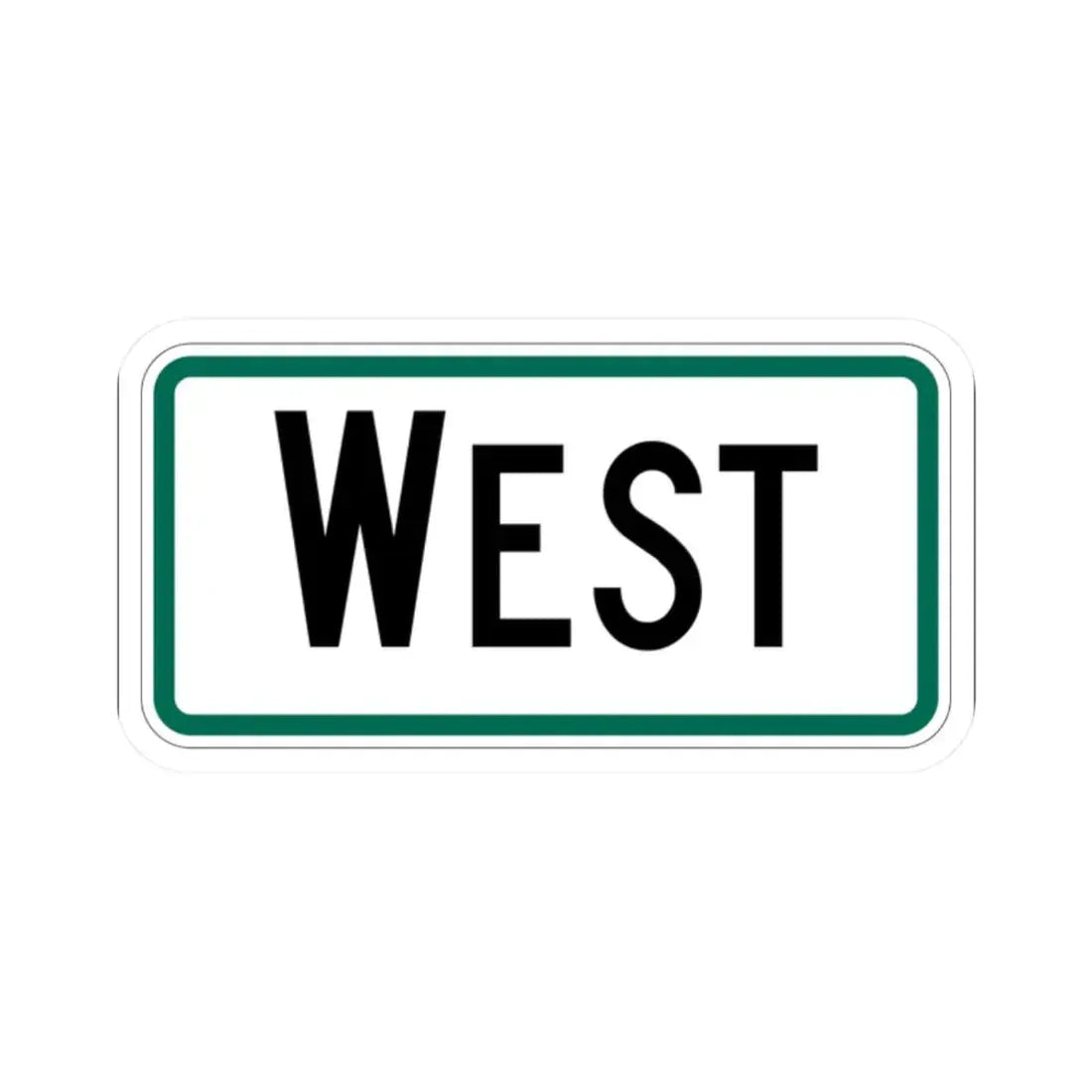 West plate South Dakota (South Dakota) (Road Sign) STICKER Vinyl Kiss-Cut Decal 2 Inch White - The Sticker Space