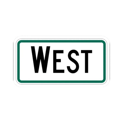 West plate South Dakota (South Dakota) (Road Sign) STICKER Vinyl Kiss-Cut Decal 2 Inch White - The Sticker Space