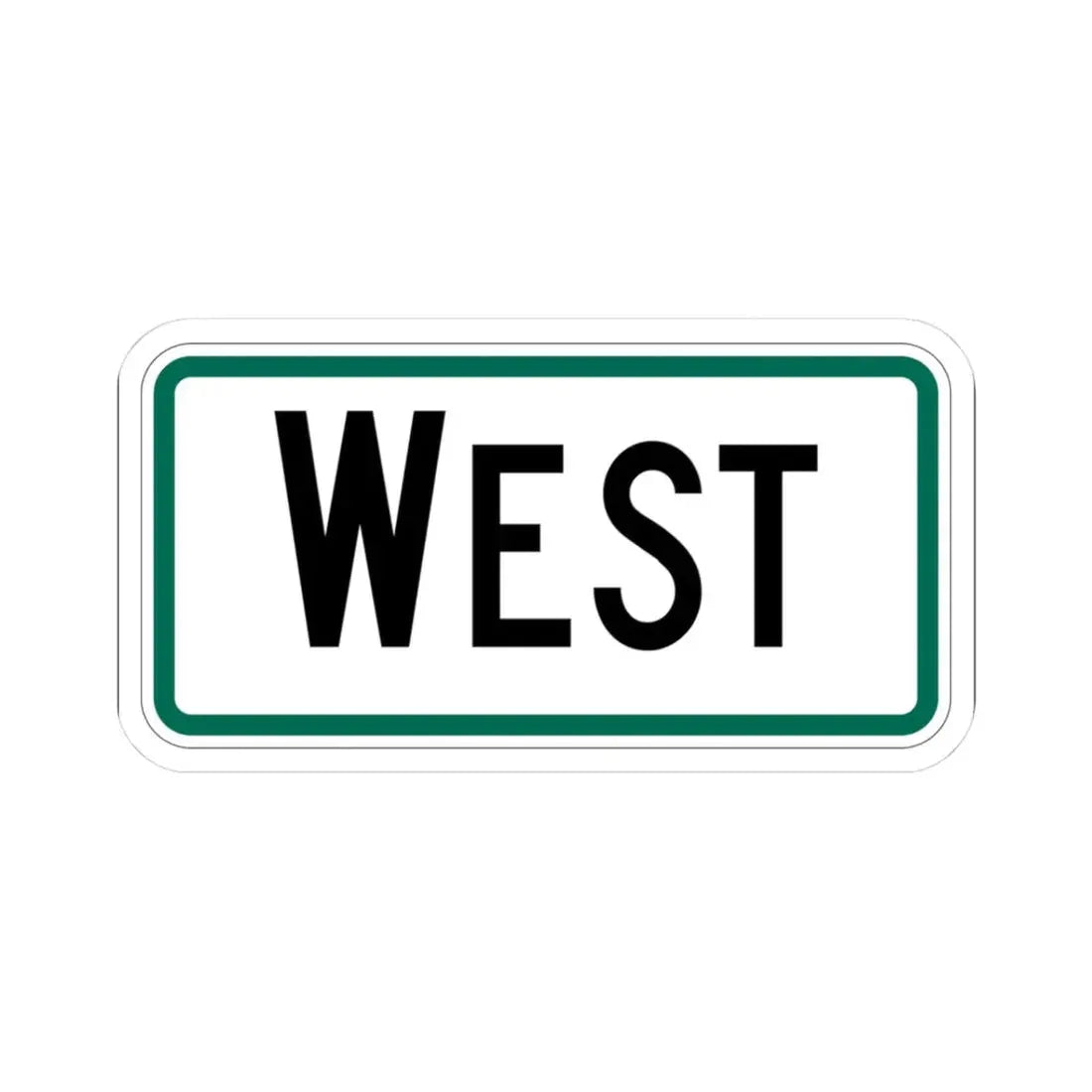 West plate South Dakota (South Dakota) (Road Sign) STICKER Vinyl Kiss-Cut Decal 3 Inch White - The Sticker Space