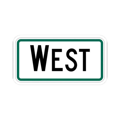 West plate South Dakota (South Dakota) (Road Sign) STICKER Vinyl Kiss-Cut Decal 3 Inch White - The Sticker Space