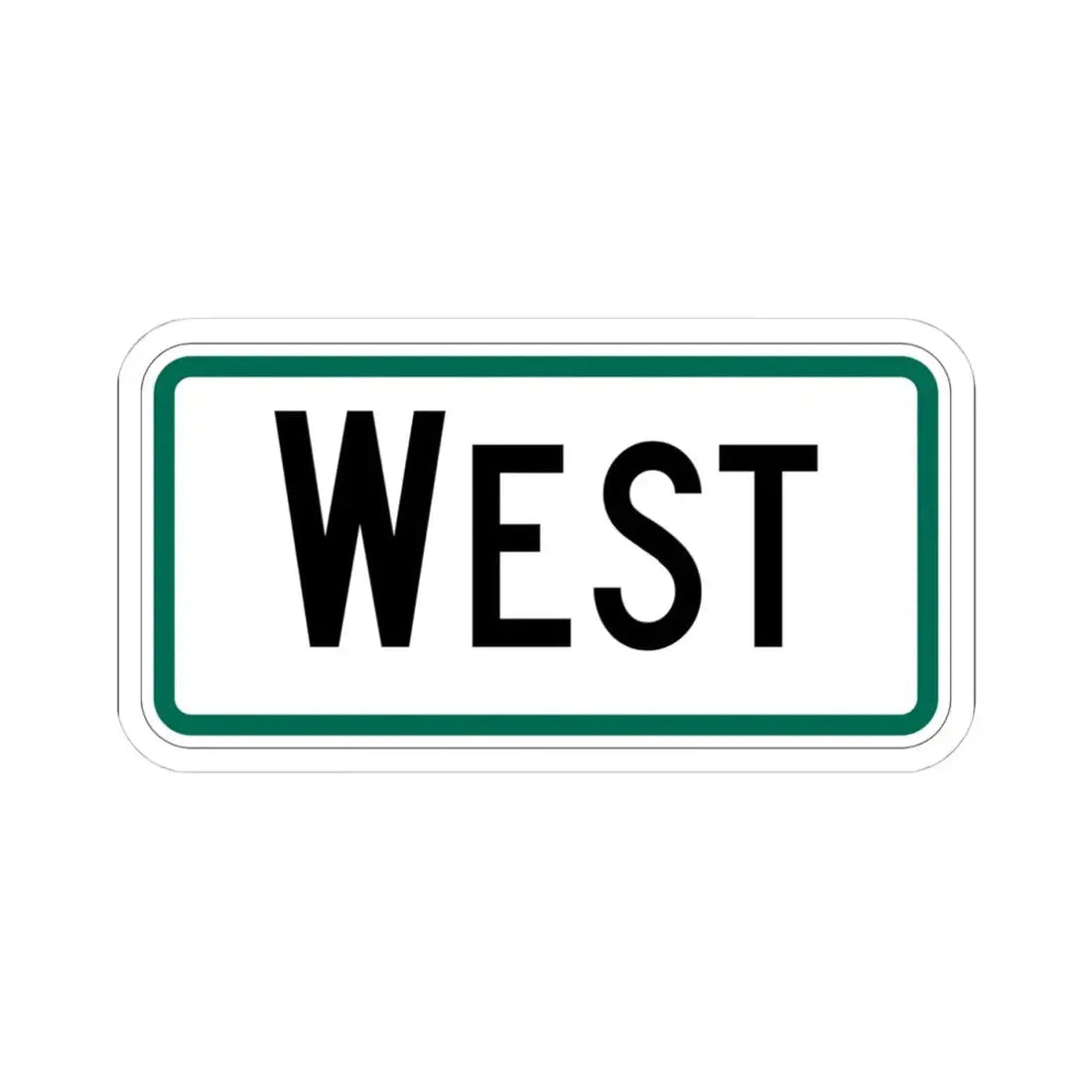 West plate South Dakota (South Dakota) (Road Sign) STICKER Vinyl Kiss-Cut Decal 4 Inch White - The Sticker Space