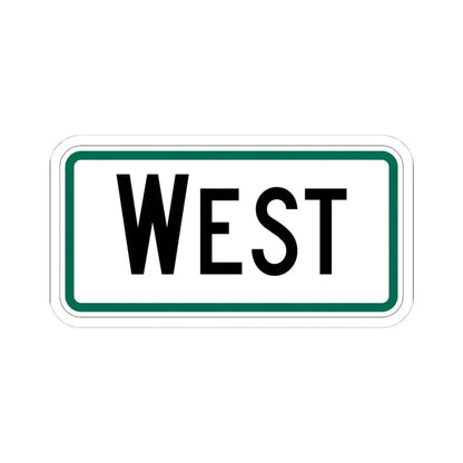 West plate South Dakota (South Dakota) (Road Sign) STICKER Vinyl Kiss-Cut Decal 4 Inch White - The Sticker Space