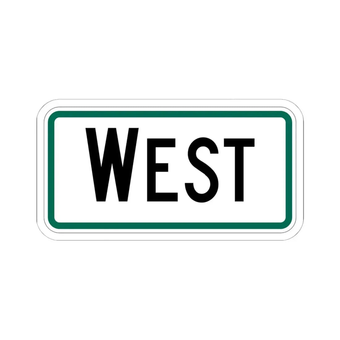 West plate South Dakota (South Dakota) (Road Sign) STICKER Vinyl Kiss-Cut Decal 6 Inch White - The Sticker Space