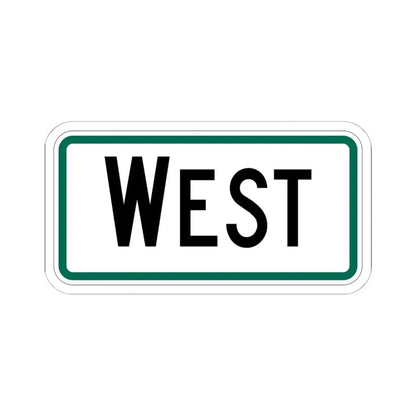 West plate South Dakota (South Dakota) (Road Sign) STICKER Vinyl Kiss-Cut Decal 6 Inch White - The Sticker Space