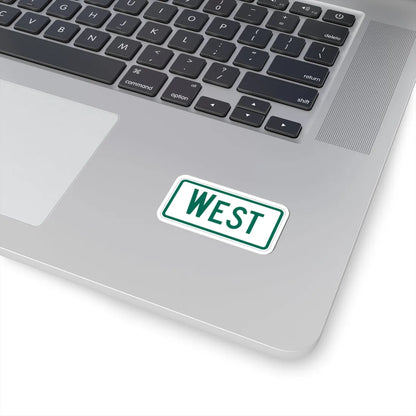 West plate Vermont (Vermont) (Road Sign) STICKER Vinyl Kiss-Cut Decal - The Sticker Space