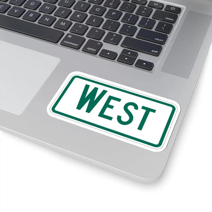 West plate Vermont (Vermont) (Road Sign) STICKER Vinyl Kiss-Cut Decal - The Sticker Space