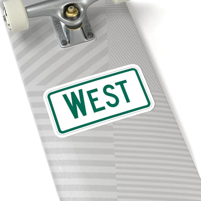 West plate Vermont (Vermont) (Road Sign) STICKER Vinyl Kiss-Cut Decal - The Sticker Space