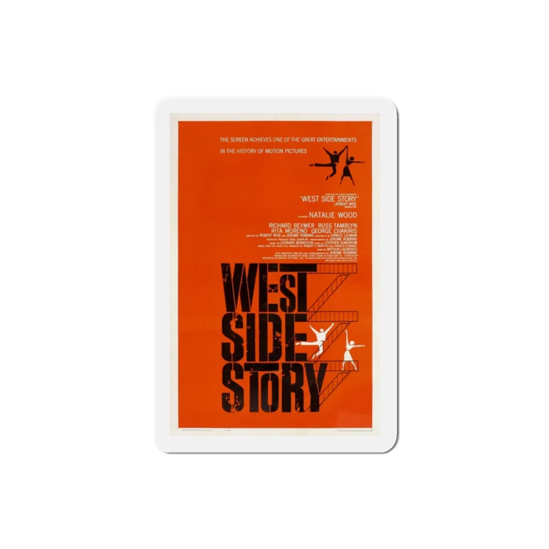 West Side Story 1961 Movie Poster Refrigerator Magnet 2 Inch - The Sticker Space