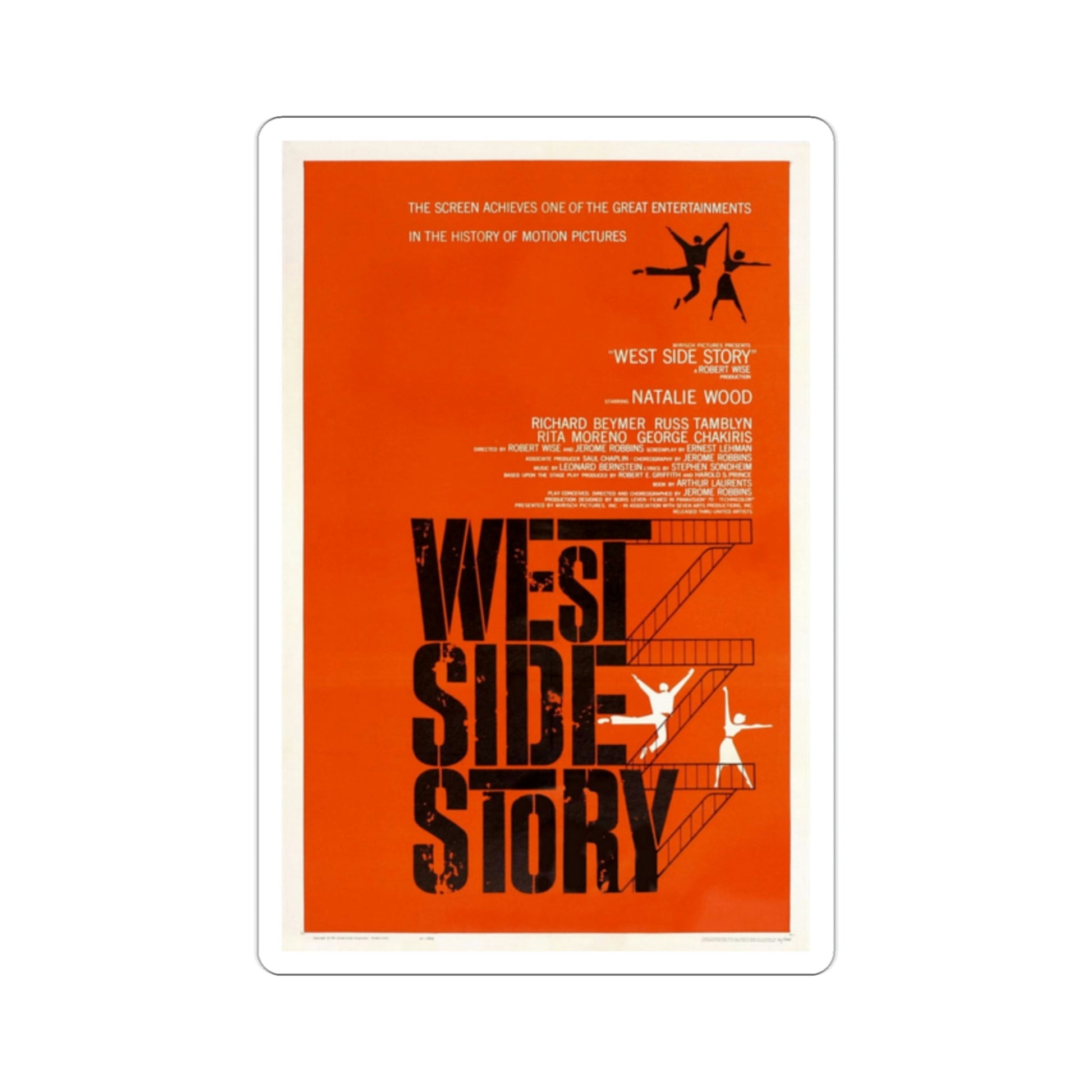 West Side Story 1961 Movie Poster STICKER Vinyl Die-Cut Decal-2 Inch-The Sticker Space