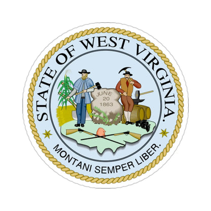West Virginia State Seal STICKER Vinyl Die-Cut Decal 2 Inch - The Sticker Space