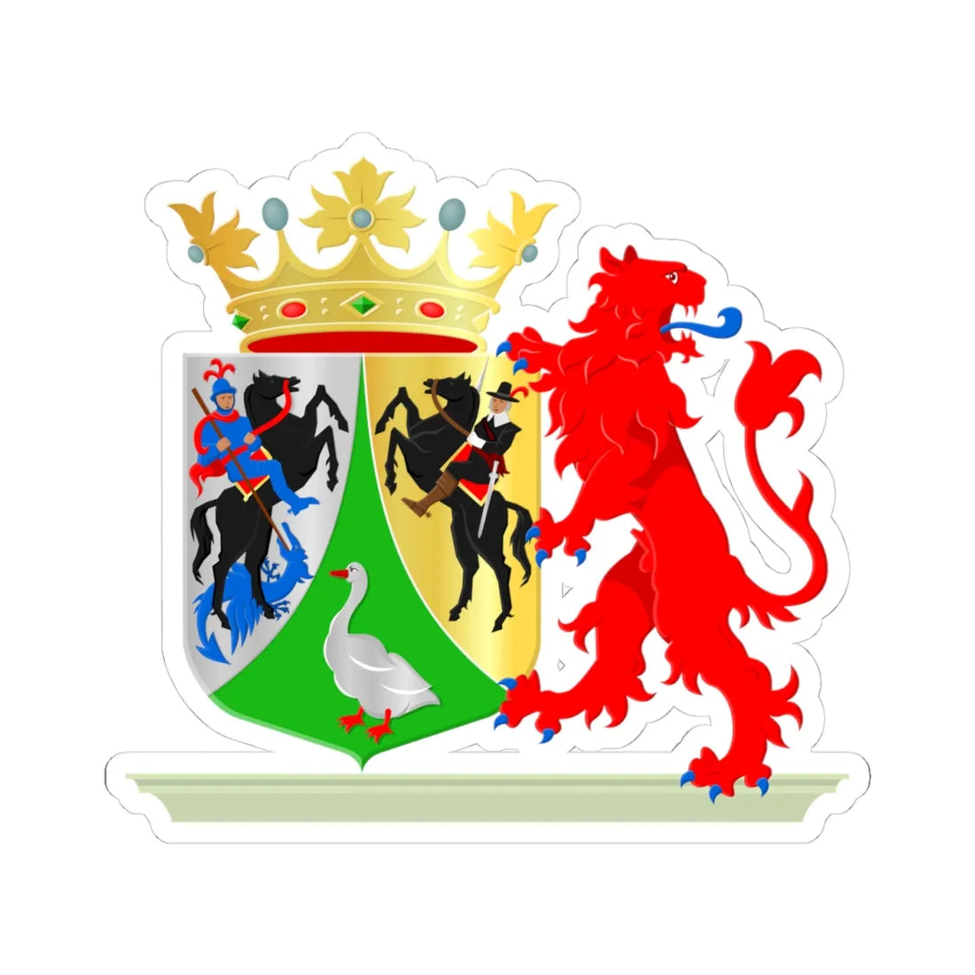 Westerkoggenland wapen (Netherlands) (Coat of Arms) STICKER Vinyl Kiss-Cut Decal 4 Inch White - The Sticker Space