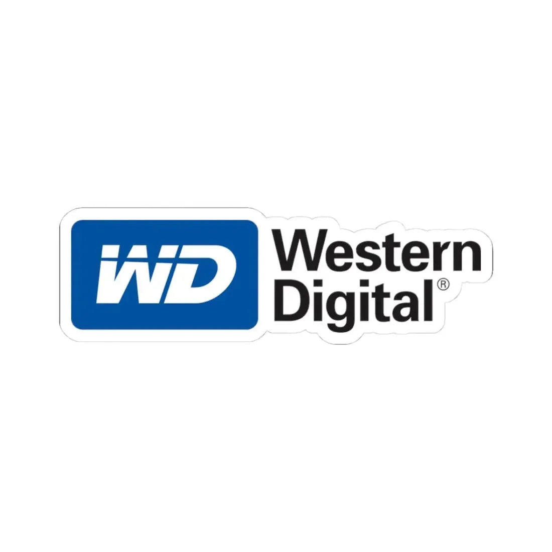 Western Digital Corporation (Logo) STICKER Vinyl Kiss-Cut Decal 3 Inch White - The Sticker Space