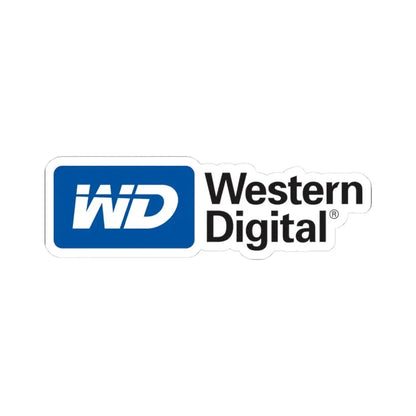 Western Digital Corporation (Logo) STICKER Vinyl Kiss-Cut Decal 3 Inch White - The Sticker Space