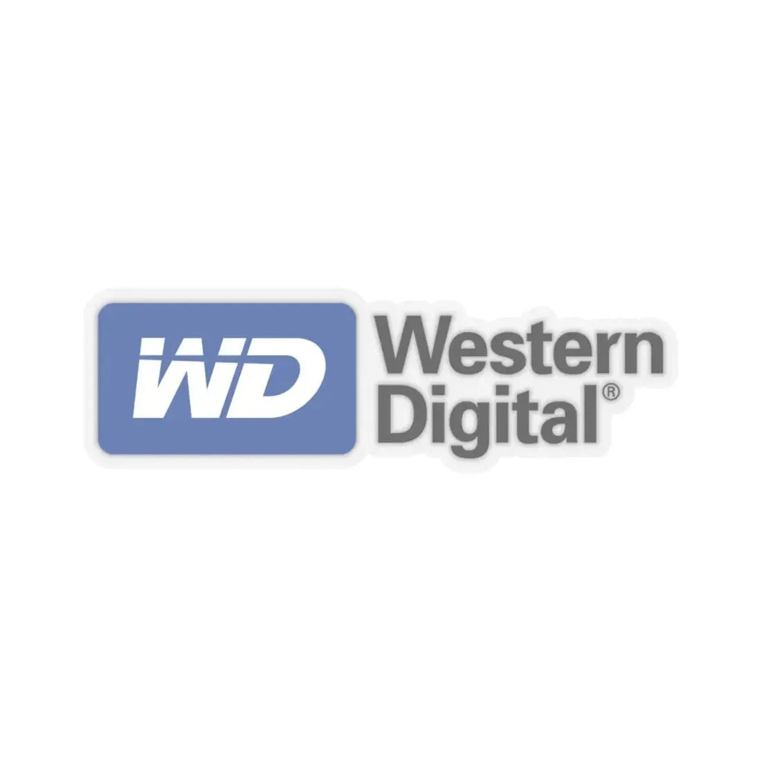 Western Digital Corporation (Logo) STICKER Vinyl Kiss-Cut Decal 4 Inch Transparent - The Sticker Space