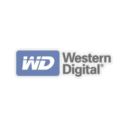 Western Digital Corporation (Logo) STICKER Vinyl Kiss-Cut Decal 4 Inch Transparent - The Sticker Space