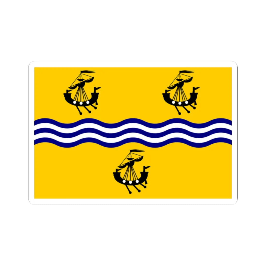 Western Isles Council Flag (Scotland) STICKER Vinyl Kiss-Cut Decal 2 Inch White - The Sticker Space