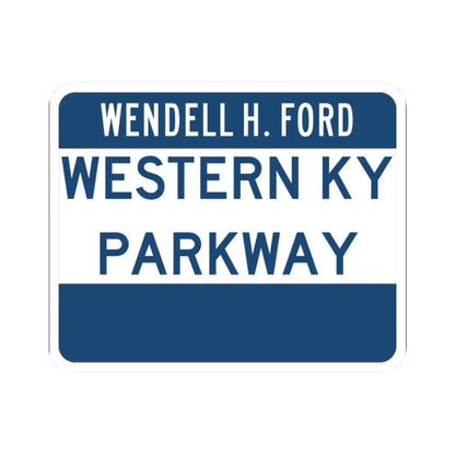 Western Kentucky Parkway (Kentucky) (Road Sign) STICKER Vinyl Kiss-Cut Decal 2 Inch White - The Sticker Space