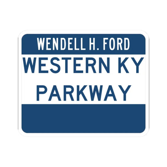 Western Kentucky Parkway (Kentucky) (Road Sign) STICKER Vinyl Kiss-Cut Decal 2 Inch White - The Sticker Space