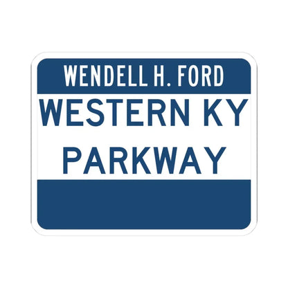 Western Kentucky Parkway (Kentucky) (Road Sign) STICKER Vinyl Kiss-Cut Decal 3 Inch White - The Sticker Space