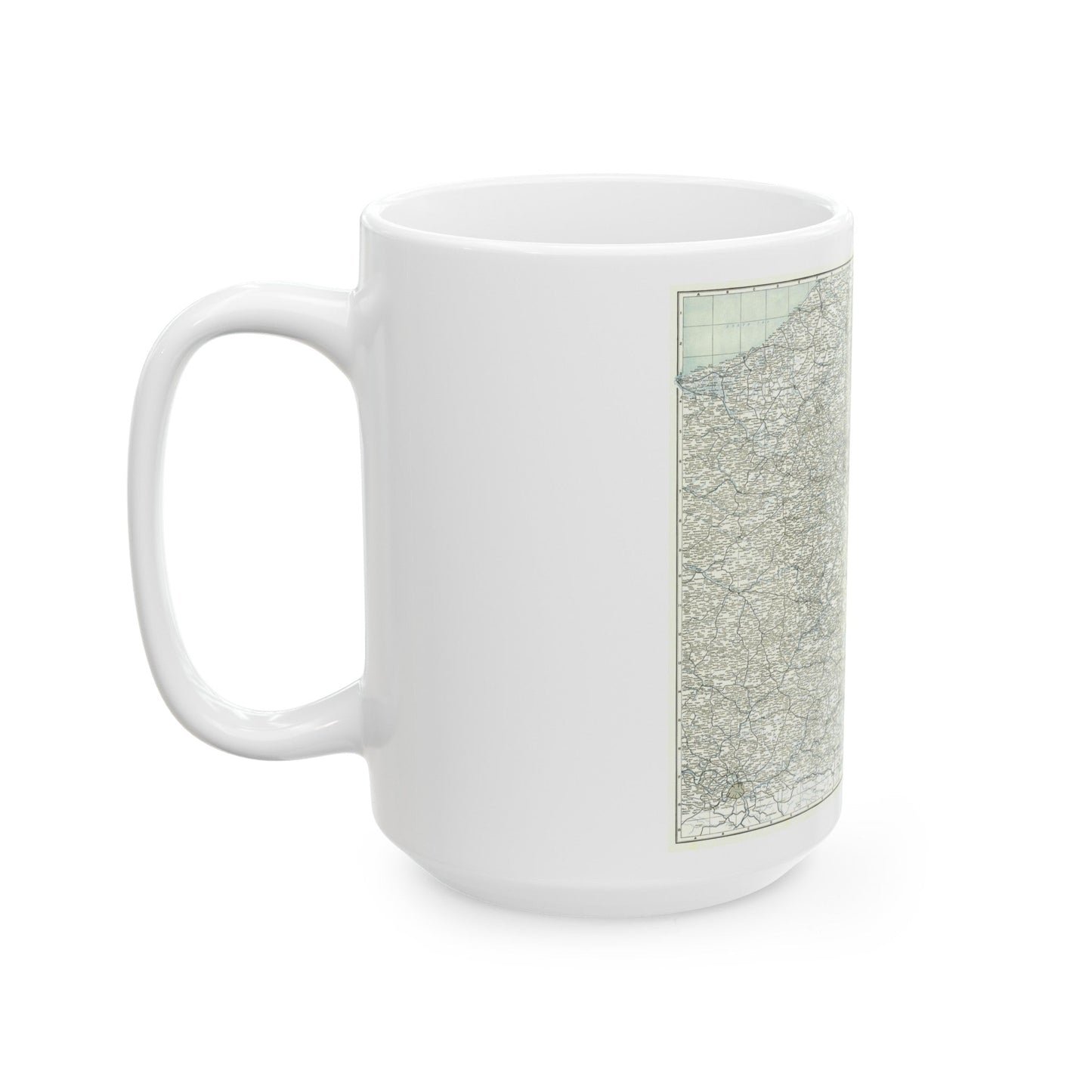 Western Theatre of War (1918) (Map) White Coffee Mug-The Sticker Space