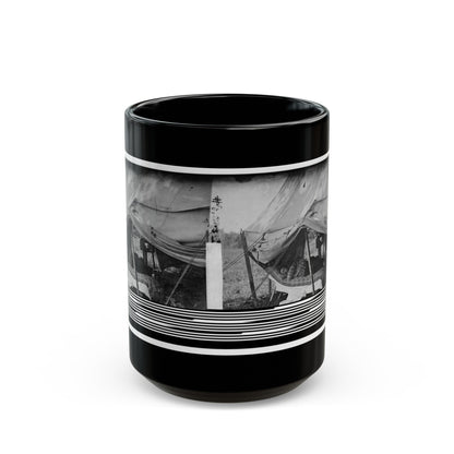 Westover Landing, Va. Lt. Col. Samuel W. Owen, 3d Pennsylvania Cavalry, Caught Napping (U.S. Civil War) Black Coffee Mug-15oz-The Sticker Space