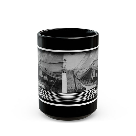 Westover Landing, Va. Lt. Col. Samuel W. Owen, 3d Pennsylvania Cavalry, Caught Napping (U.S. Civil War) Black Coffee Mug-15oz-The Sticker Space