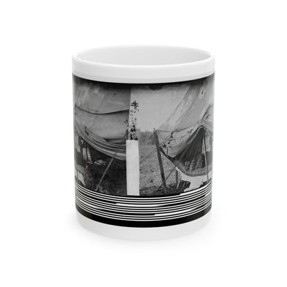 Westover Landing, Va. Lt. Col. Samuel W. Owen, 3d Pennsylvania Cavalry, Caught Napping (U.S. Civil War) White Coffee Mug-11oz-The Sticker Space