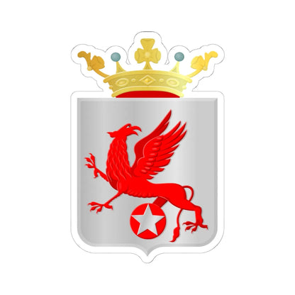 Weststellingwerf wapen (Netherlands) (Coat of Arms) STICKER Vinyl Kiss-Cut Decal 6 Inch White - The Sticker Space