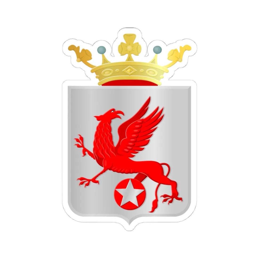 Weststellingwerf wapen (Netherlands) (Coat of Arms) STICKER Vinyl Kiss-Cut Decal - The Sticker Space