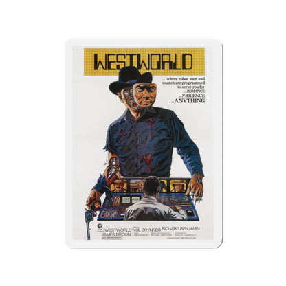 WESTWORLD 1973 Movie Poster - Refrigerator Magnet-2" x 2"-The Sticker Space