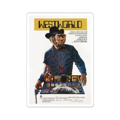 WESTWORLD 1973 Movie Poster - STICKER Vinyl Kiss-Cut Decal 6 Inch White - The Sticker Space