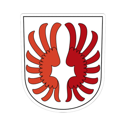 Wettswil am Albis-blazon (Switzerland) (Coat of Arms) STICKER Vinyl Kiss-Cut Decal 6 Inch White - The Sticker Space