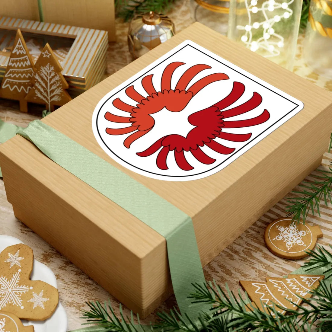 Wettswil am Albis-blazon (Switzerland) (Coat of Arms) STICKER Vinyl Kiss-Cut Decal - The Sticker Space