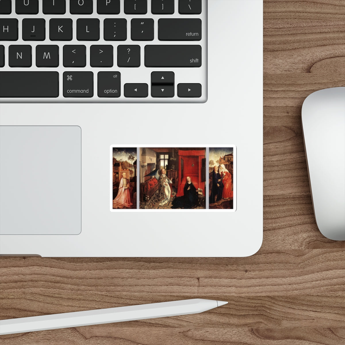 WEYDEN, Rogier van der - Annunciation Triptych (Artwork) STICKER Vinyl Die-Cut Decal-The Sticker Space