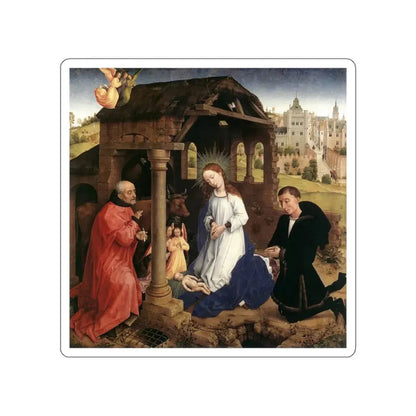 WEYDEN, Rogier van der - Bladelin Triptych (central panel) (Artwork) STICKER Vinyl Die-Cut Decal White Die-Cut 6 Inch - The Sticker Space