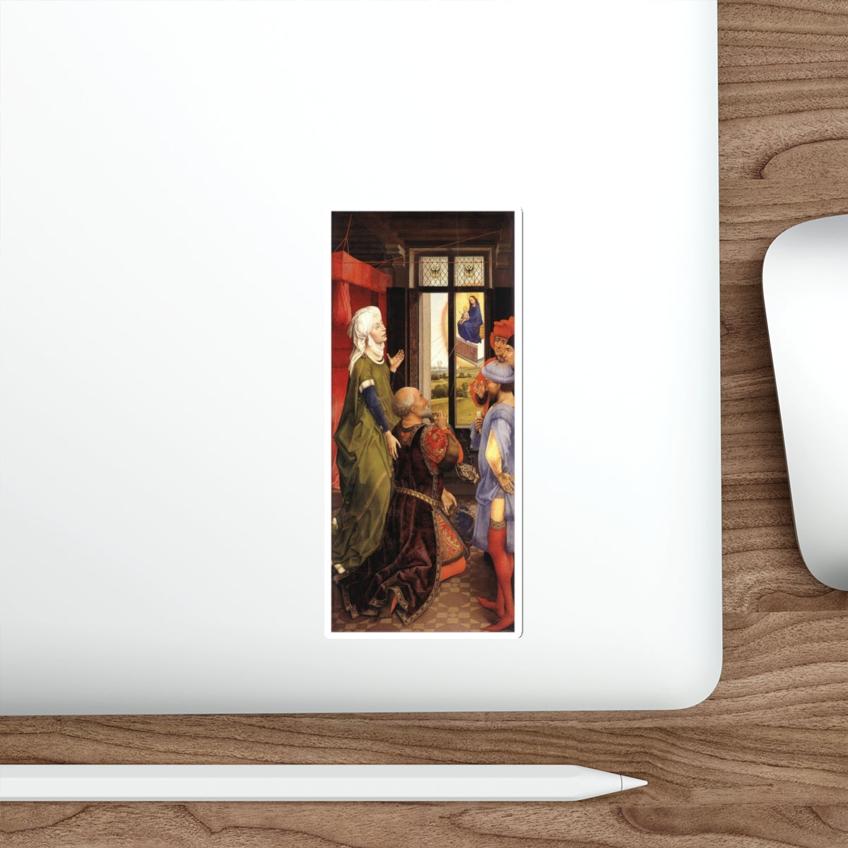 WEYDEN, Rogier van der - Bladelin Triptych (left wing) (Artwork) STICKER Vinyl Die-Cut Decal-The Sticker Space