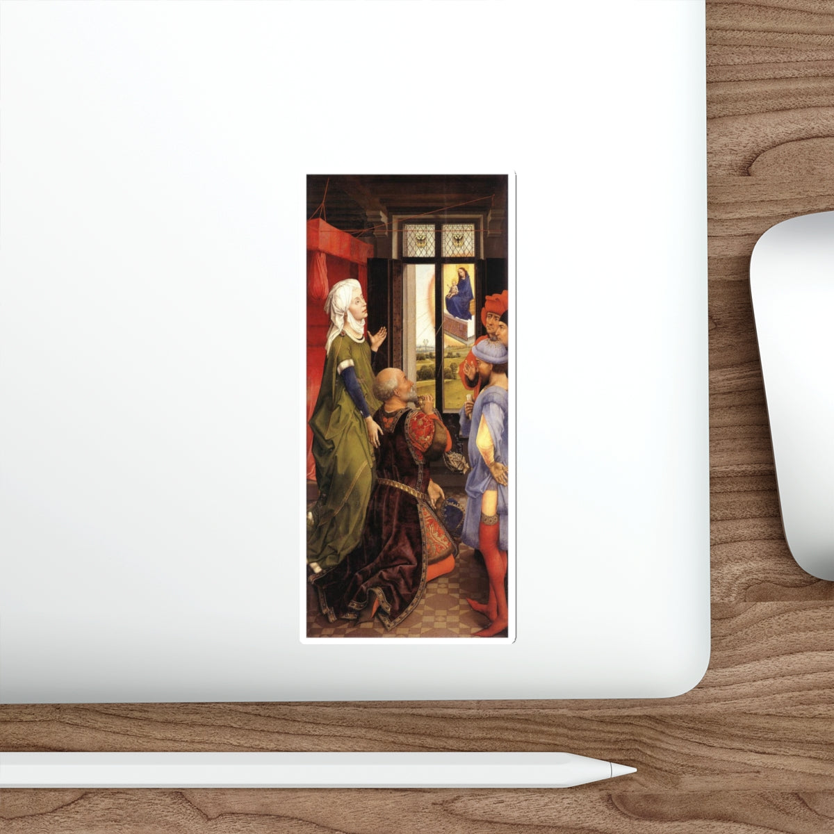 WEYDEN, Rogier van der - Bladelin Triptych (left wing) (Artwork) STICKER Vinyl Die-Cut Decal-The Sticker Space