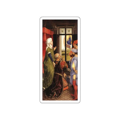 WEYDEN, Rogier van der - Bladelin Triptych (left wing) (Artwork) STICKER Vinyl Die-Cut Decal White Die-Cut 6 Inch - The Sticker Space