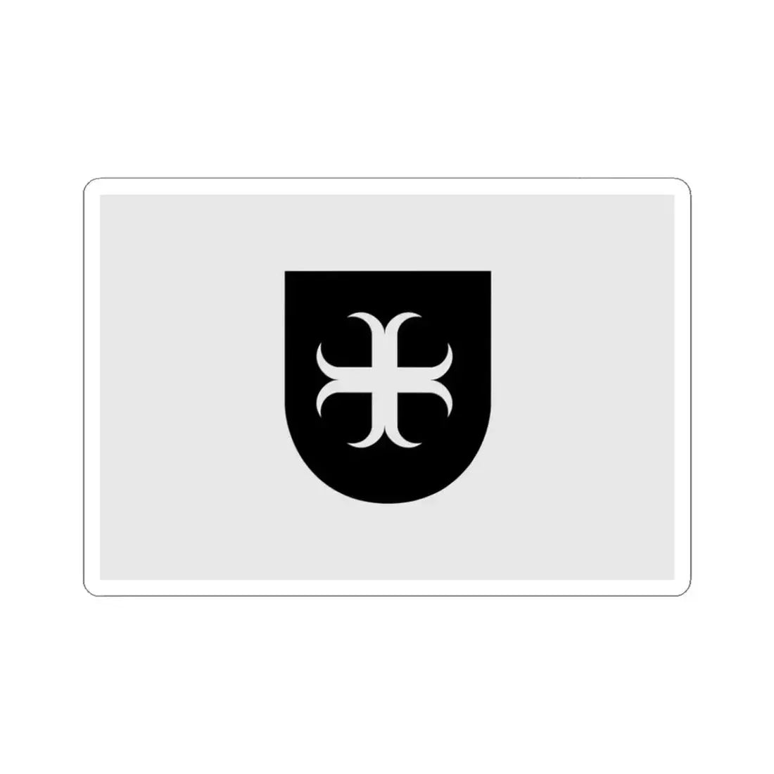 Wezembeek-Oppem vlag (Belgium) STICKER Vinyl Kiss-Cut Decal 3 Inch White - The Sticker Space