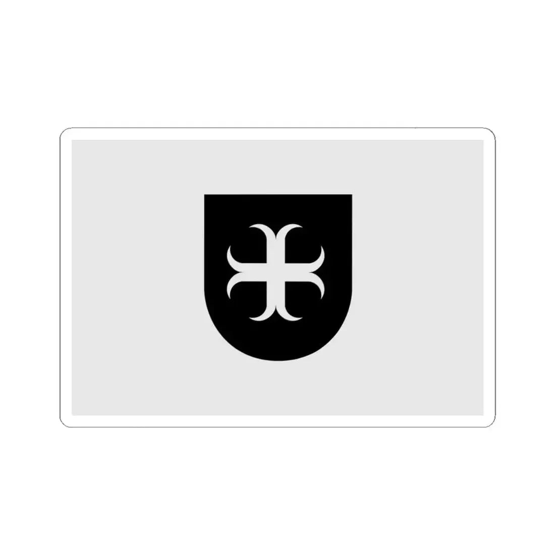 Wezembeek-Oppem vlag (Belgium) STICKER Vinyl Kiss-Cut Decal 4 Inch White - The Sticker Space