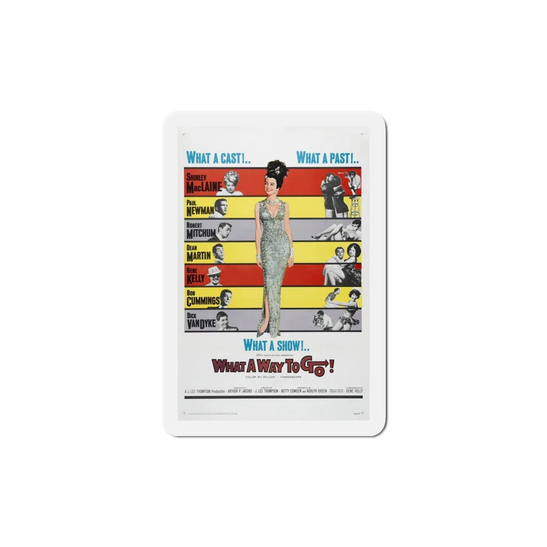 What a Way to Go 1964 Movie Poster Refrigerator Magnet 5 Inch - The Sticker Space