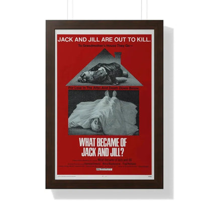 WHAT BECAME OF JACK AND JILL 1972 - Framed Movie Poster 16″ x 24″ Walnut - The Sticker Space
