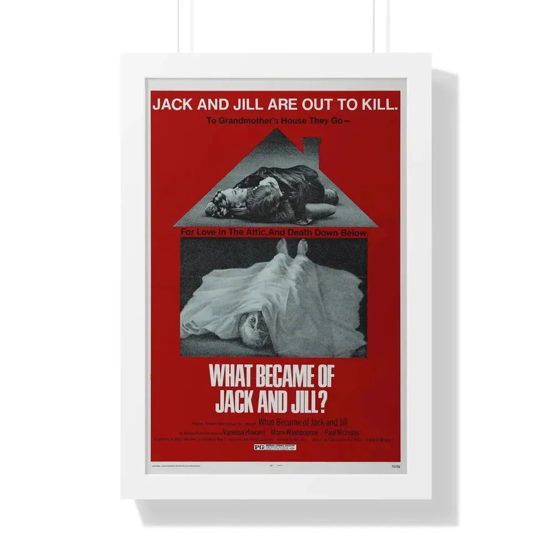 WHAT BECAME OF JACK AND JILL 1972 - Framed Movie Poster 16″ x 24″ White - The Sticker Space